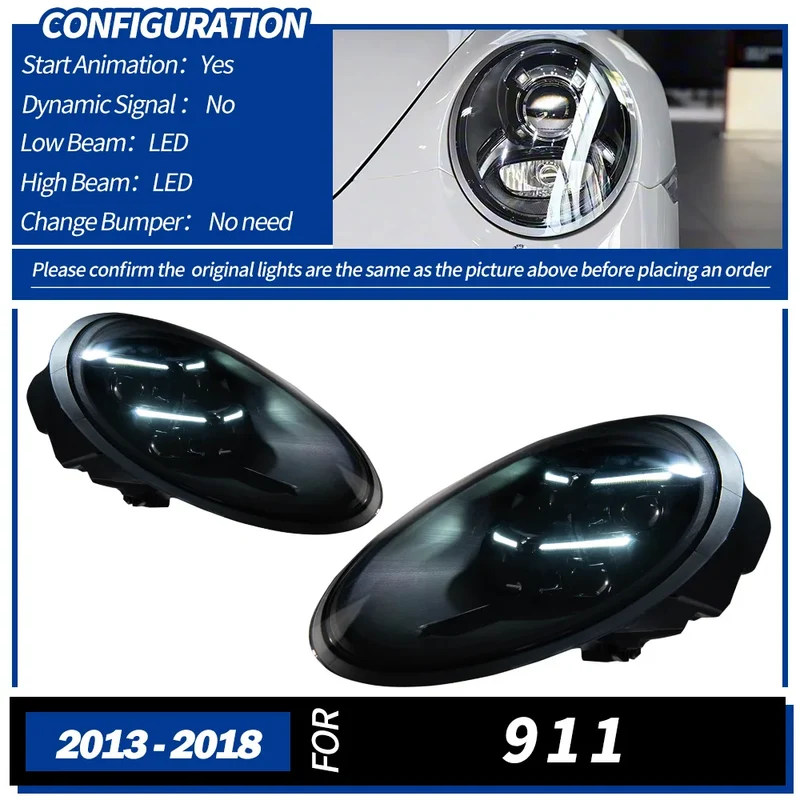 Phares LED Porsche 911 991 2012-2018
