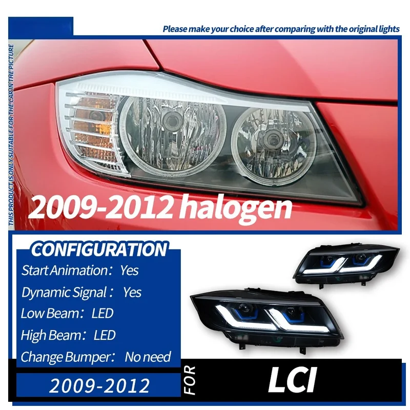 Phares LED BMW Série 3 E90 Double Lentille 2005-2012