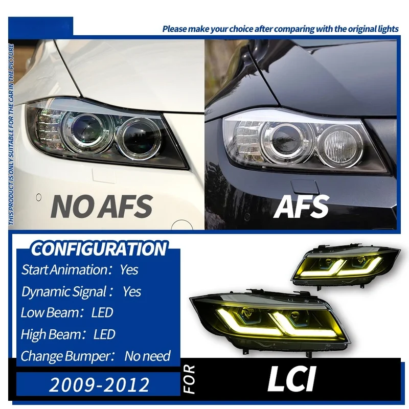 Phares LED BMW Série 3 E90 Double Lentille 2005-2012