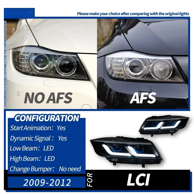 Phares LED BMW Série 3 E90 Double Lentille 2005-2012