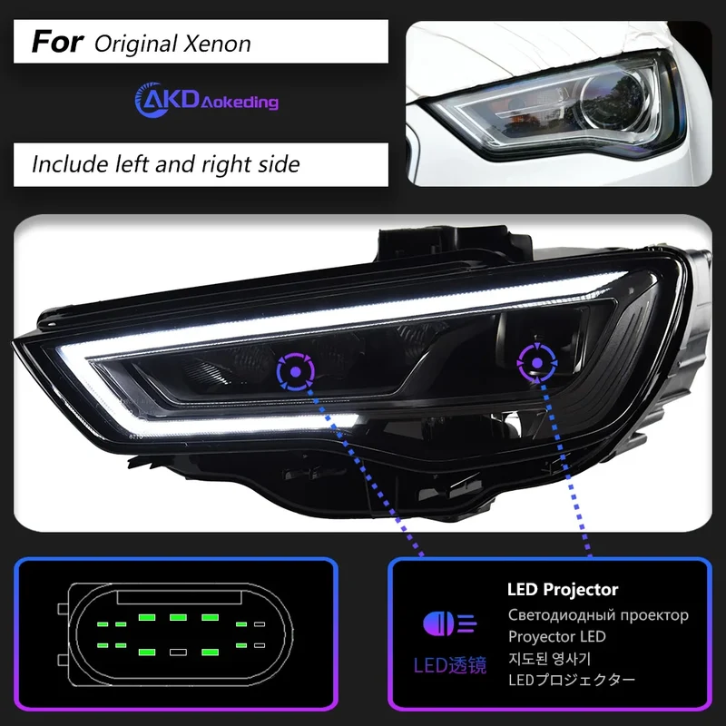 Phares LED Audi A3 8V 2014-2016