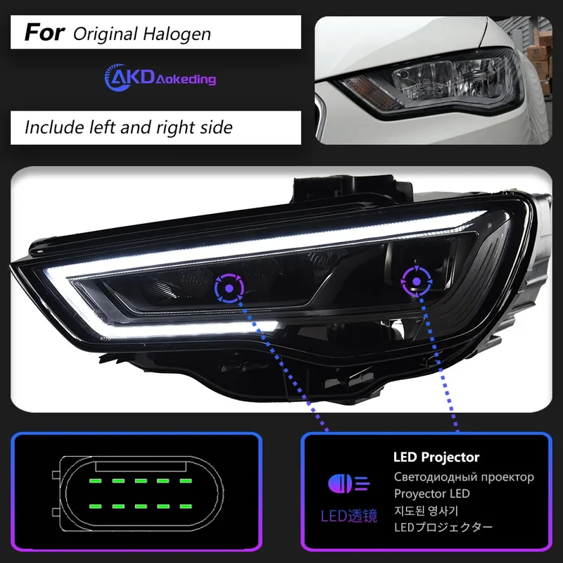 Phares LED Audi A3 8V 2014-2016