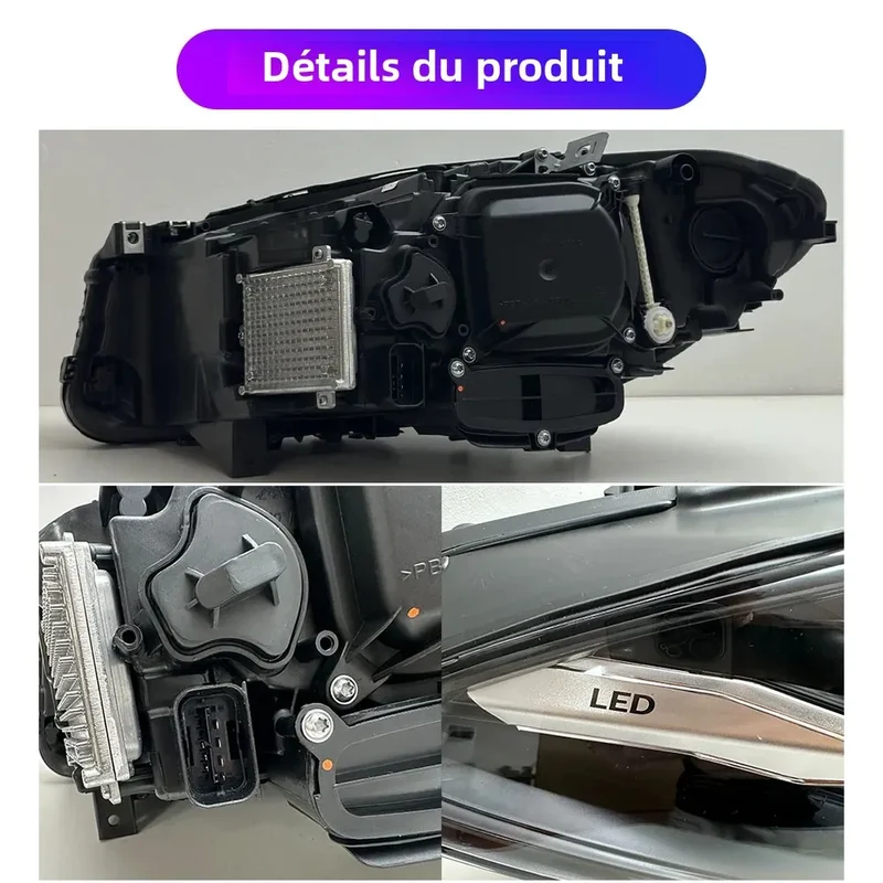 Phares LED BMW Série 5 F10 F18 2010-2017 look tuning