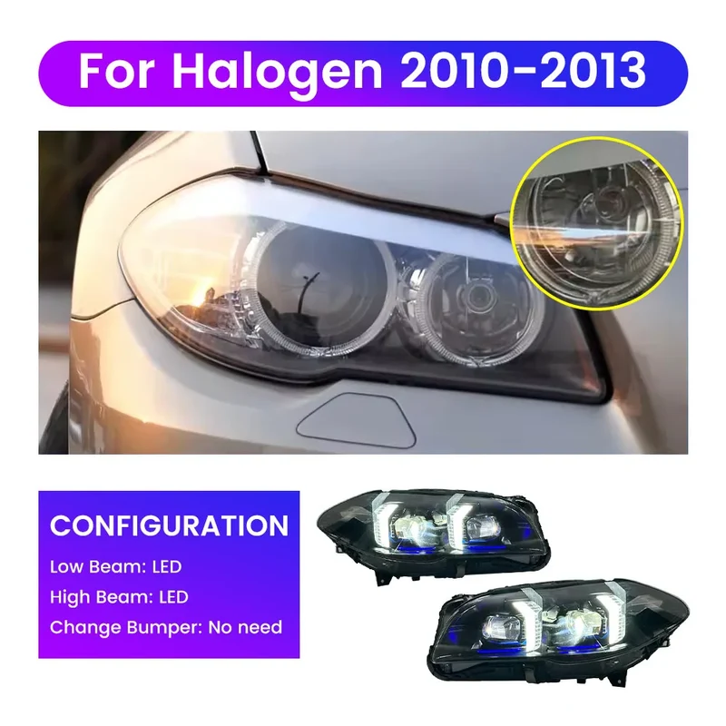 Phares LED BMW Série 5 F10 F18 2010-2017 look tuning