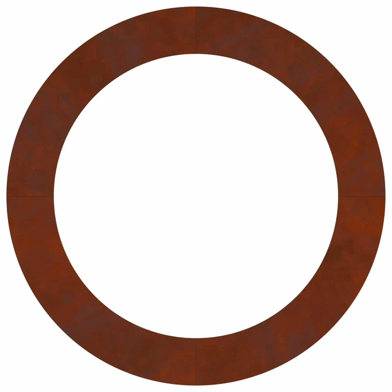 Lot de 5 anneaux d'arbre plats design moderne extérieur 120 x 120 cm protection racinaire en acier marron 02_0052353