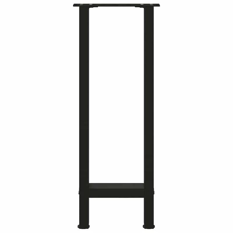 Lot de 2 pieds de console réglables modernes 28 x 73 cm en acier noir 02_0057532