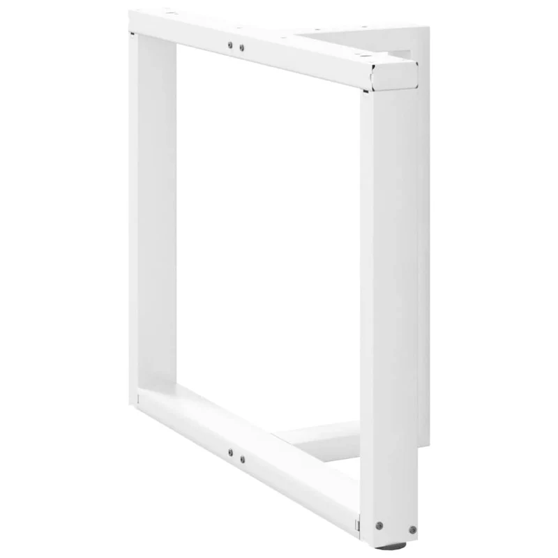 Lot de 2 pieds de table à manger en T réglables 100 x 35 x 73 cm moderne en acier blanc 02_0057335