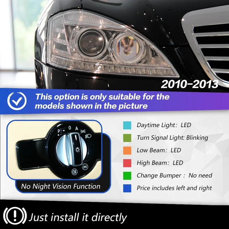 Phares LED Mercedes Classe S W221 2006-2013