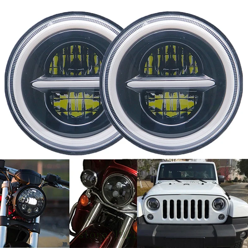 Phares LED Ronds 7 Pouces Jeep Wrangler