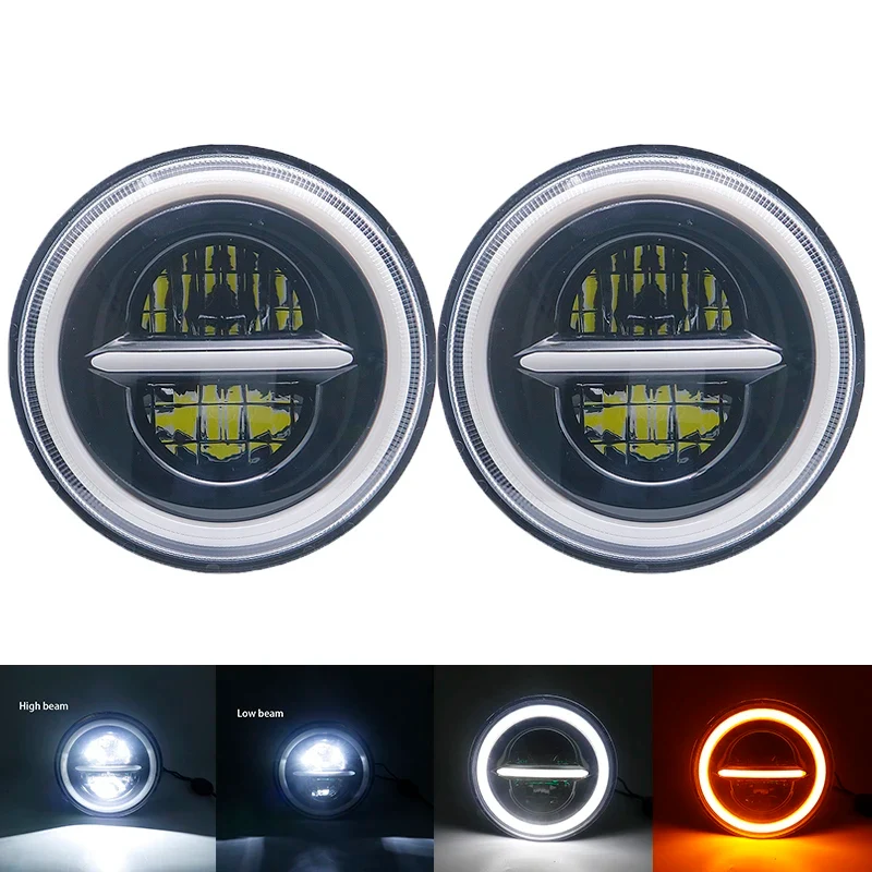 Phares LED Ronds 7 Pouces Jeep Wrangler
