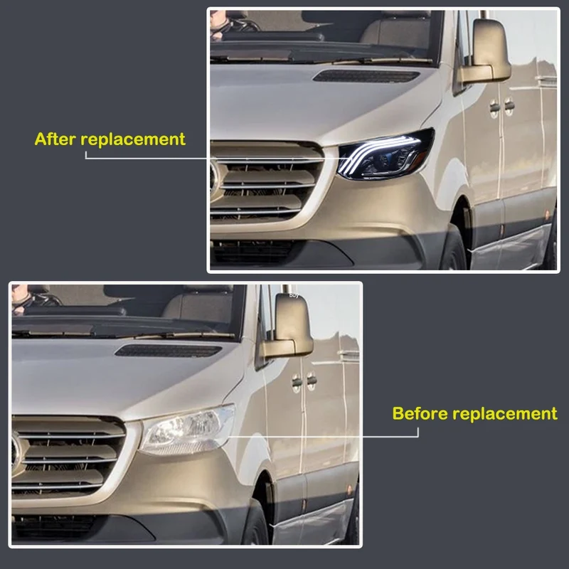 Phares LED Mercedes Sprinter W907 2018-2023 style Maybach