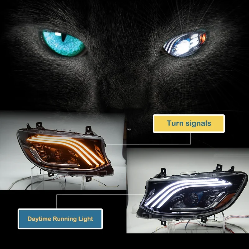 Phares LED Mercedes Sprinter W907 2018-2023 style Maybach