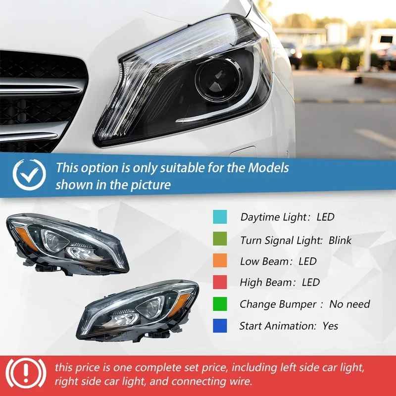 Phares LED Mercedes Classe A W176 2013-2018