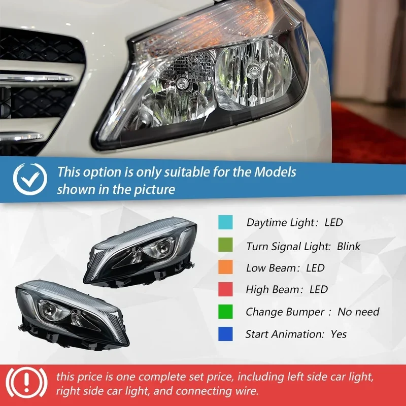 Phares LED Mercedes Classe A W176 2013-2018