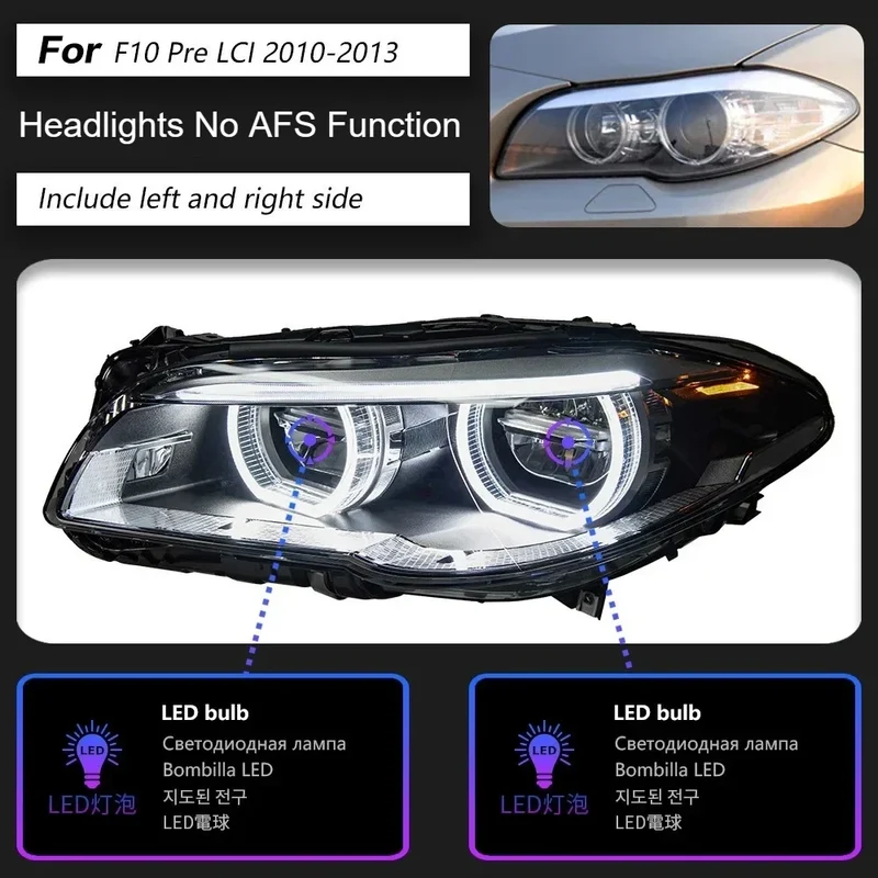 Phares LED BMW Série 5 F10 F18 2010-2017 xénon ou halogène