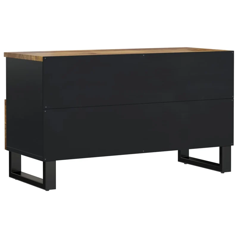 Meuble TV multimédia étagère télévision buffet téléviseur salle à manger salon chambre 80 x 33 x 46 cm bois de manguier et d'ingénierie brun 02_0026244