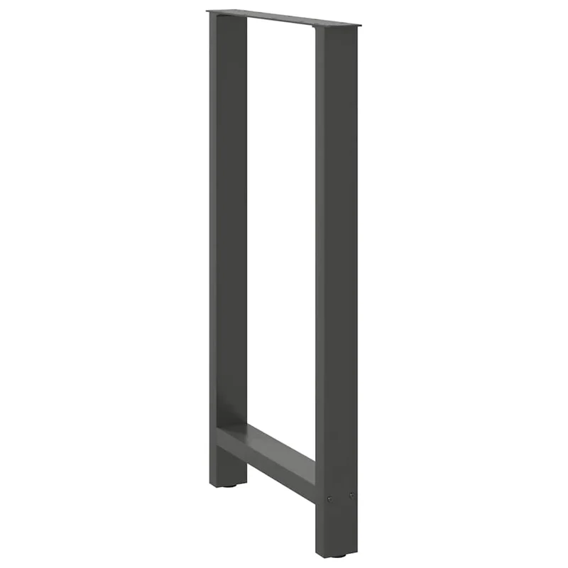 Lot de 2 pieds de table de bar carrés pratiques 60 x 110 cm finition moderne en acier anthracite 02_0057598