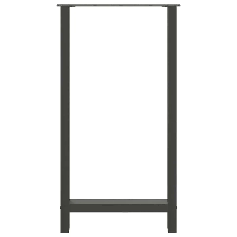 Lot de 2 pieds de table de bar carrés pratiques 60 x 110 cm finition moderne en acier anthracite 02_0057598