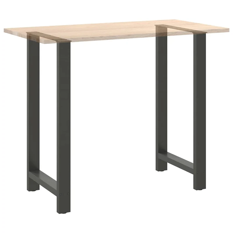 Lot de 2 pieds de table de bar carrés pratiques 60 x 110 cm finition moderne en acier anthracite 02_0057598