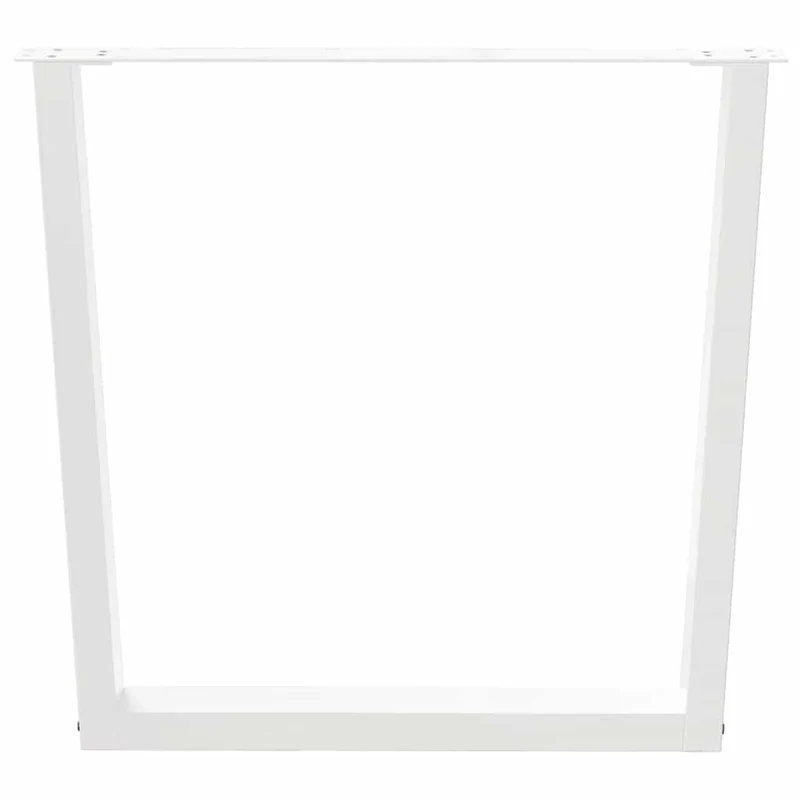 Lot de 2 pieds de table à manger en V réglables 80 x 73 cm pour bureau moderne en acier blanc 02_0056935