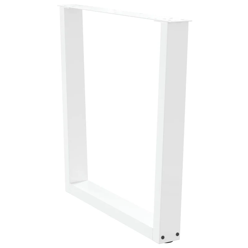 Lot de 2 pieds de table à manger en V réglables 80 x 73 cm pour bureau moderne en acier blanc 02_0056935
