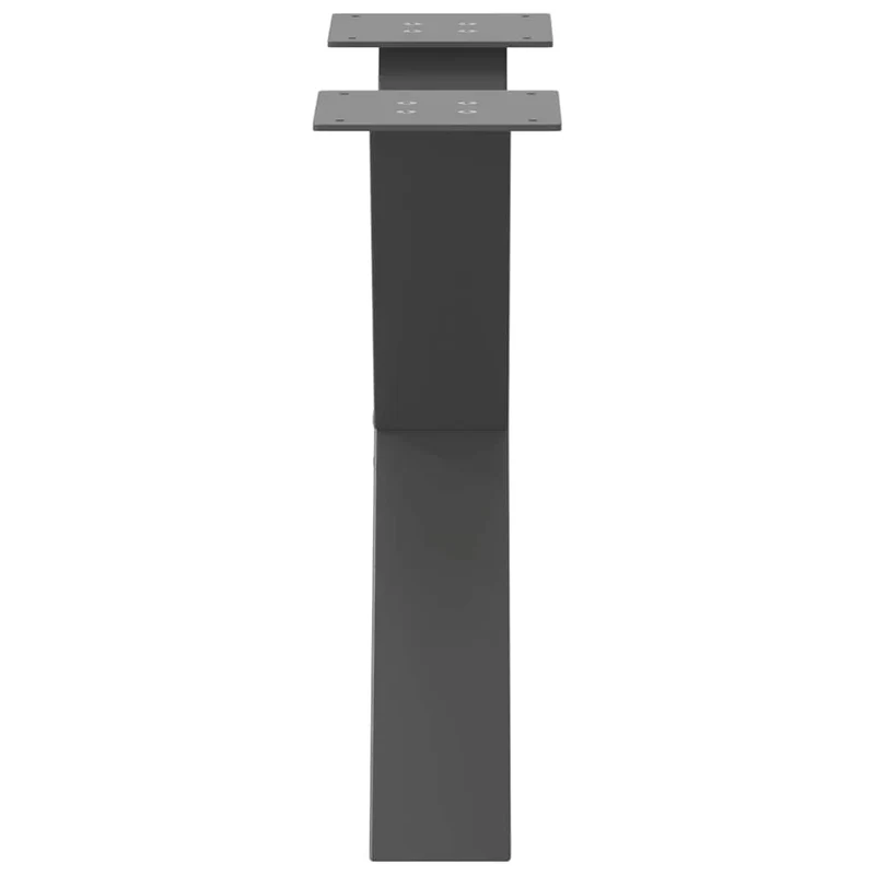 Lot de 2 pieds de table basse en forme de X 50 x 42 cm robustes et modernes en acier anthracite 02_0057230