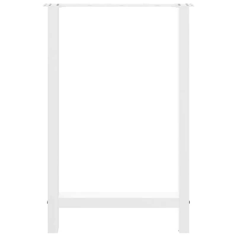 Lot de 2 pieds de table de bar modernes réglables 60 x 90 cm en acier blanc 02_0057573