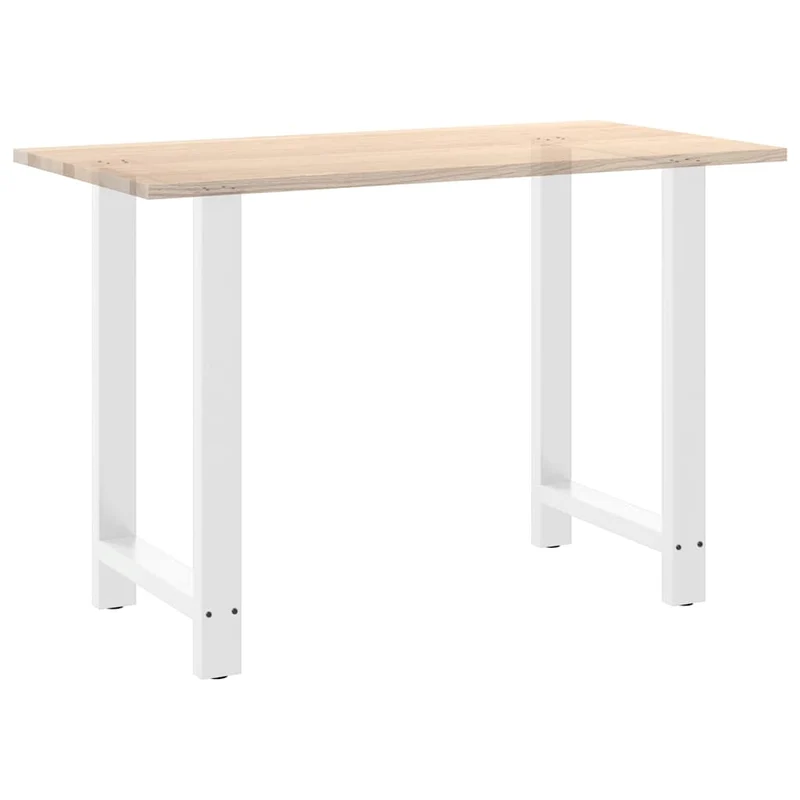 Lot de 2 pieds de table de bar modernes réglables 60 x 90 cm en acier blanc 02_0057573