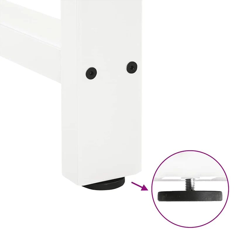 Lot de 2 pieds de table de bar modernes réglables 60 x 90 cm en acier blanc 02_0057573