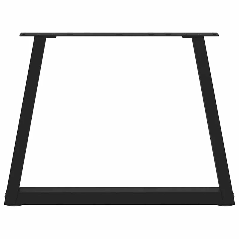Lot de 2 pieds de table basse géométriques réglables 60 x 42-43,3 cm en acier noir 02_0056847
