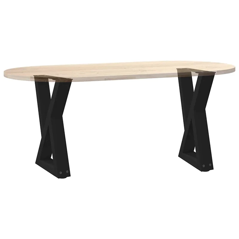 Lot de 2 pieds de table basse réglables design moderne 38 x 42-43,3 cm en acier noir 02_0056986