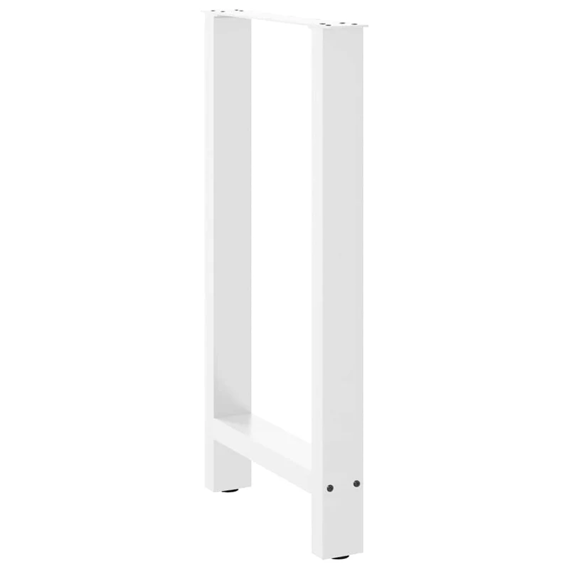 Lot de 2 pieds de table de bar réglables design moderne 40 x 90 cm en acier blanc 02_0057565