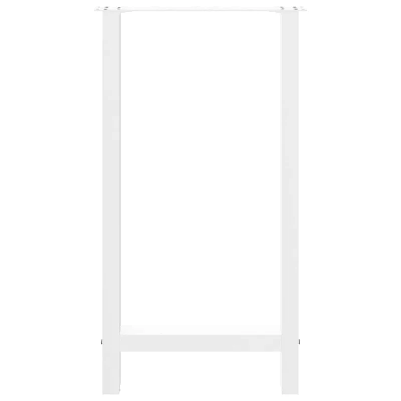 Lot de 2 pieds de table de bar réglables design moderne 40 x 90 cm en acier blanc 02_0057565