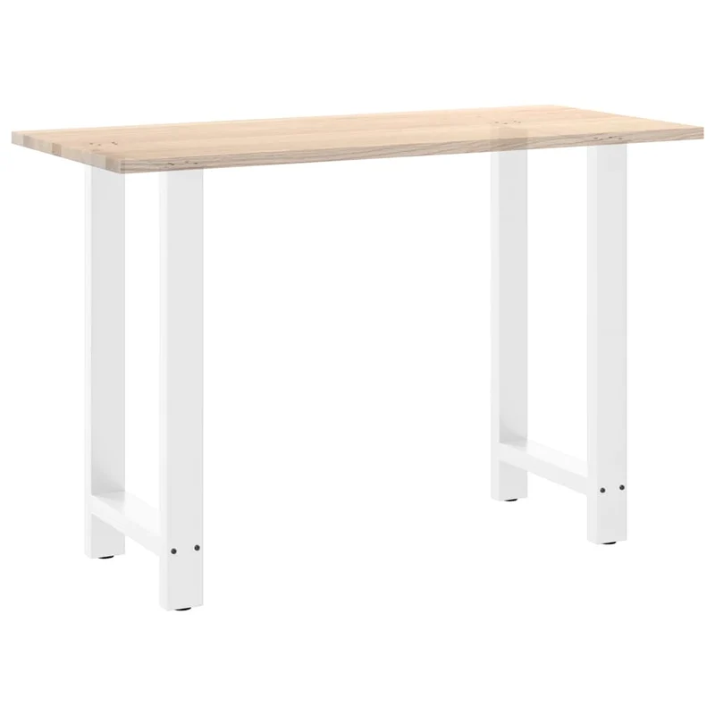 Lot de 2 pieds de table de bar réglables design moderne 40 x 90 cm en acier blanc 02_0057565