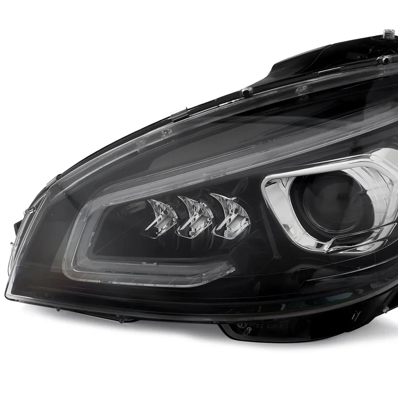 Phares LED Mercedes Classe C W204 2007-2011 style GT verre clair