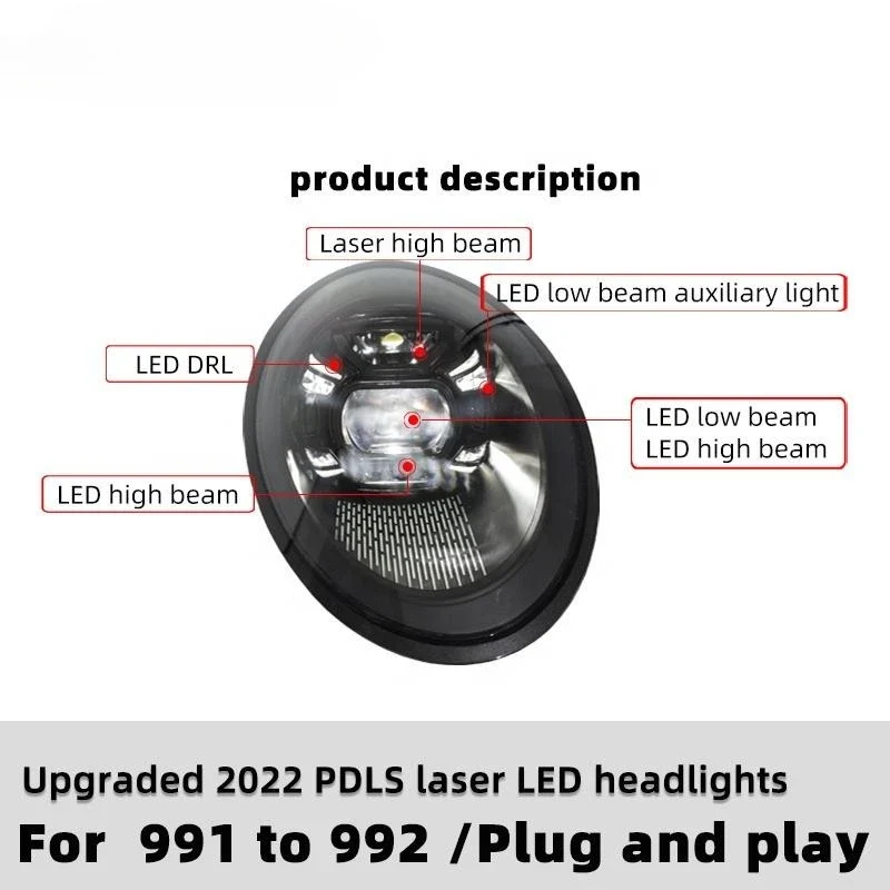 Phares LED Avant Porsche 911 991 GT3RS 2012-2018
