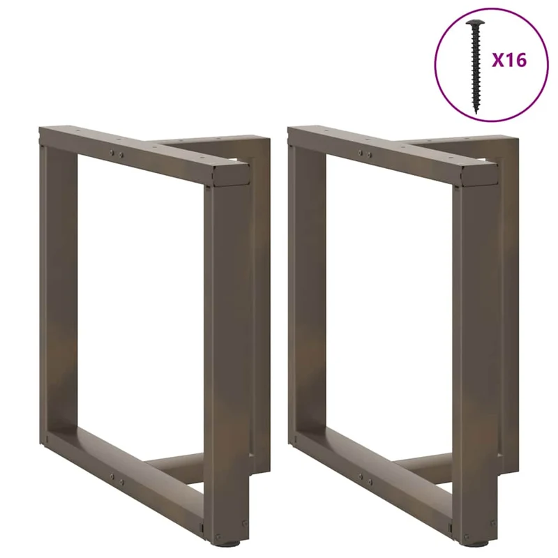 Lot de 2 pieds de table à manger en T ajustables pour structure robuste 70 x 35 x 73 cm en acier noir 02_0057326