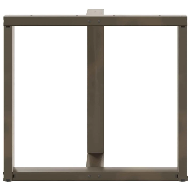 Lot de 2 pieds de table à manger en T ajustables pour structure robuste 70 x 35 x 73 cm en acier noir 02_0057326