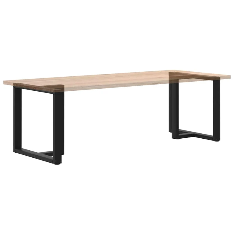 Lot de 2 pieds de table à manger en T ajustables 70 x 35 x 73 cm en acier noir 02_0057324