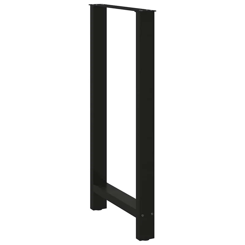 Lot de 2 pieds de table de bar réglables pour plateau de taille adaptée 60 x 111 cm en acier noir 02_0057596