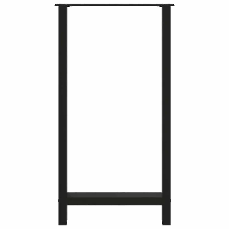 Lot de 2 pieds de table de bar réglables pour plateau de taille adaptée 60 x 111 cm en acier noir 02_0057596