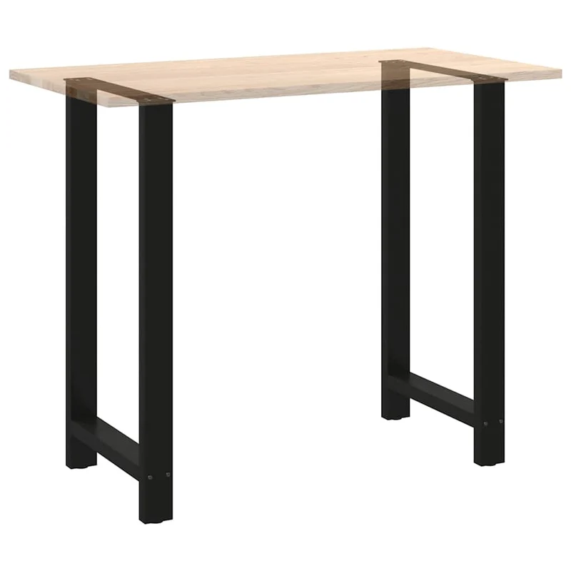 Lot de 2 pieds de table de bar réglables pour plateau de taille adaptée 60 x 111 cm en acier noir 02_0057596