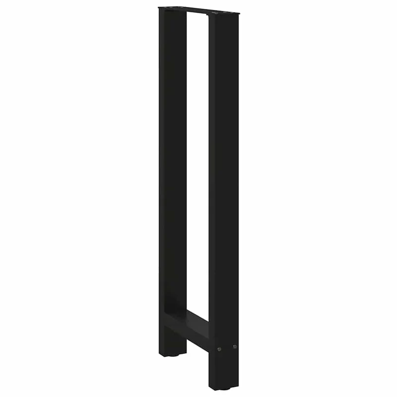 Lot de 2 pieds de table de bar réglables noir 50 x 110 cm design moderne en acier noir 02_0057592