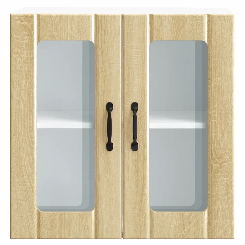 Armoire murale de cuisine design moderne gain de place 60 x 31 x 60 cm en bois d'ingénierie chêne sonoma 02_0050225