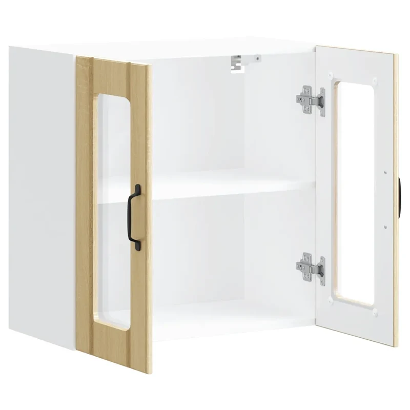 Armoire murale de cuisine design moderne gain de place 60 x 31 x 60 cm en bois d'ingénierie chêne sonoma 02_0050225