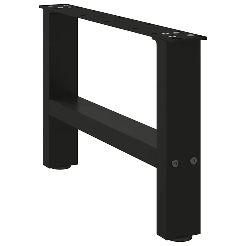 Lot de 2 pieds de table basse carrés réglables 50 x 30 cm en acier noir 02_0057500