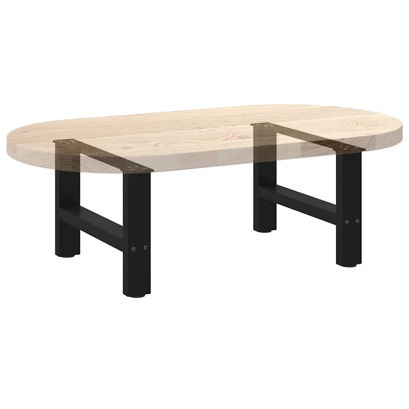 Lot de 2 pieds de table basse carrés réglables 50 x 30 cm en acier noir 02_0057500