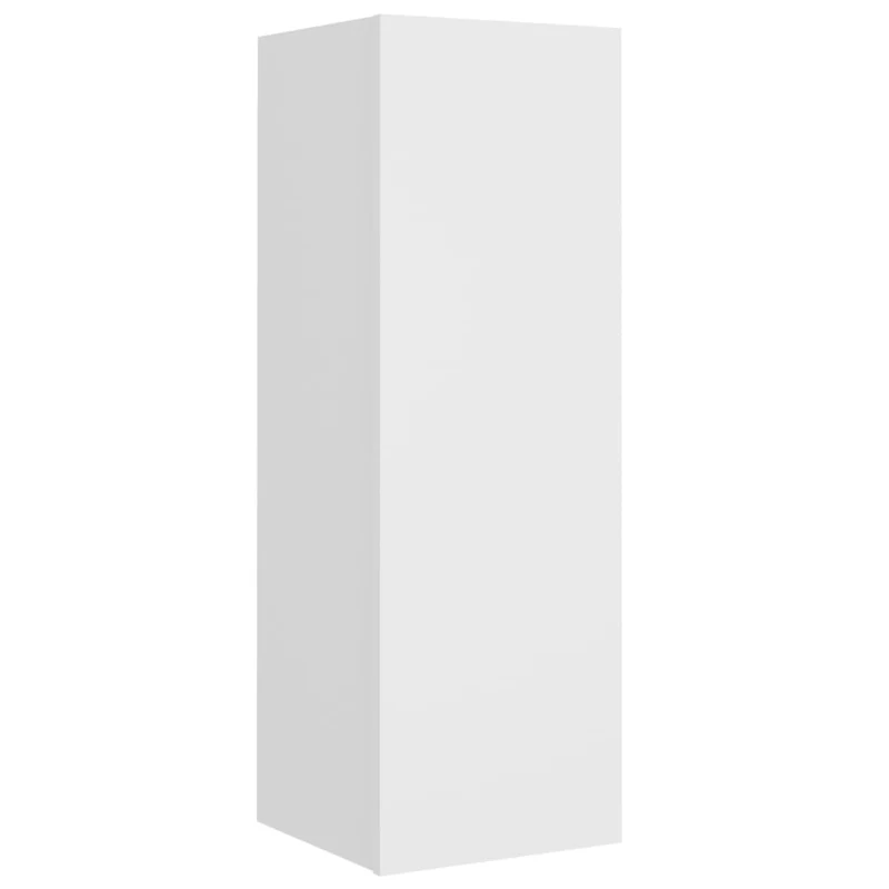 Ensemble de meubles armoire buffet TV télévision salon chambre séjour 4 pièces bois d'ingénierie blanc 02_0024686