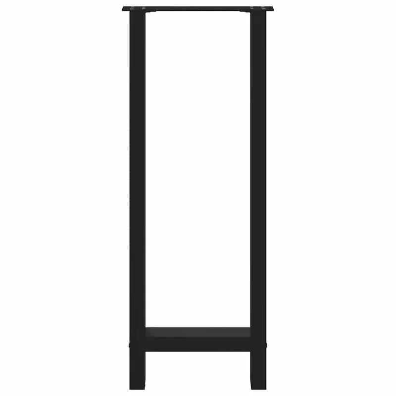 Lot de 2 pieds de table de bar modernes 40 x 100 cm avec niveleurs ajustables en acier noir 02_0057576