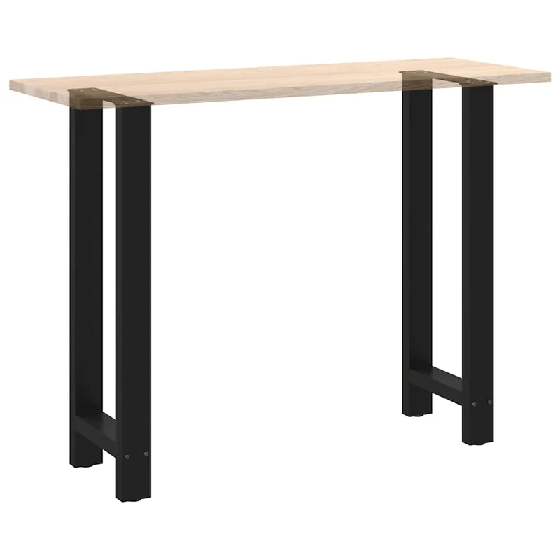 Lot de 2 pieds de table de bar modernes 40 x 100 cm avec niveleurs ajustables en acier noir 02_0057576